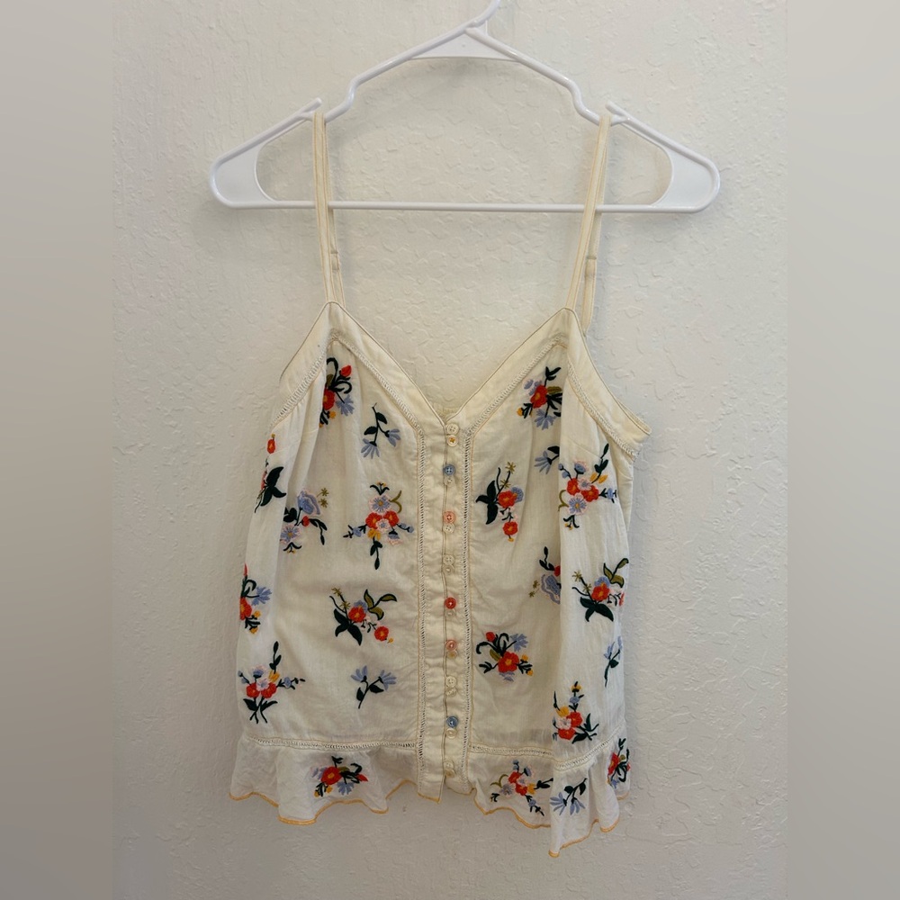 Anthropologie floral camisole top